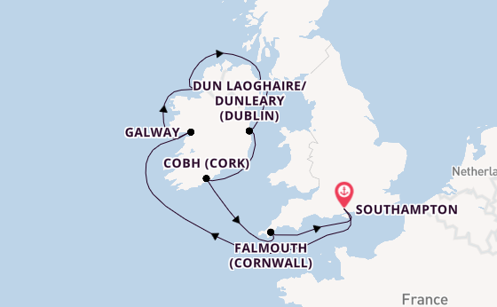 British Isles from Southampton, England with the Caribbean Princess