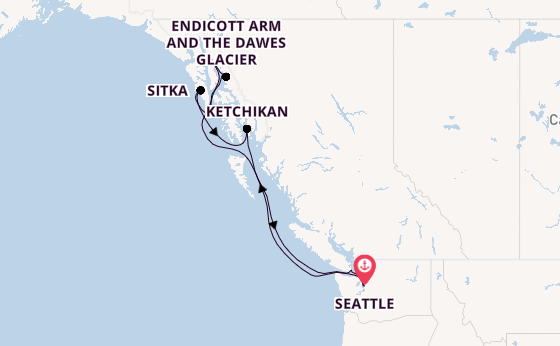 Alaska & West Canada from Seattle, Washington, USA with the Eurodam
