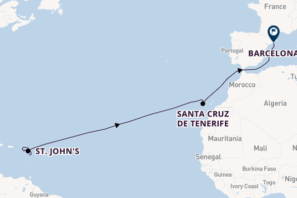Caribbean vanaf Pointe-à-Pitre, Guadeloupe met de MSC World Europa