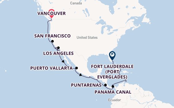 USA West Coast from Vancouver, Canada with the Island Princess