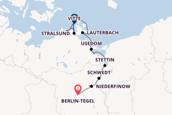 Oder ab Berlin-Tegel, Deutschland auf der MS Sans Souci