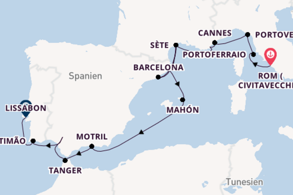 In 18 Tagen nach Lissabon über Barcelona