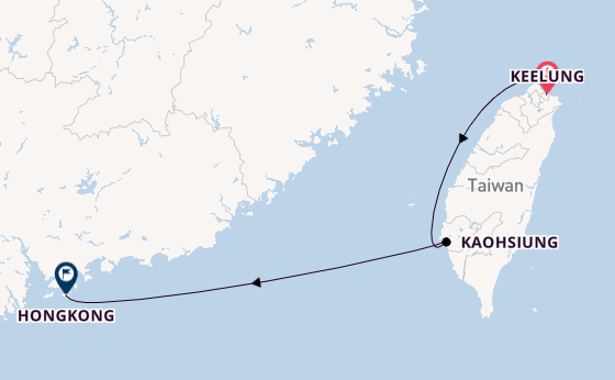 Ostasien ab Keelung, Taiwan auf der Explora III