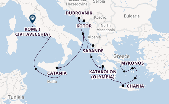  Luxury Mediterranean with Greek Isles & Italy