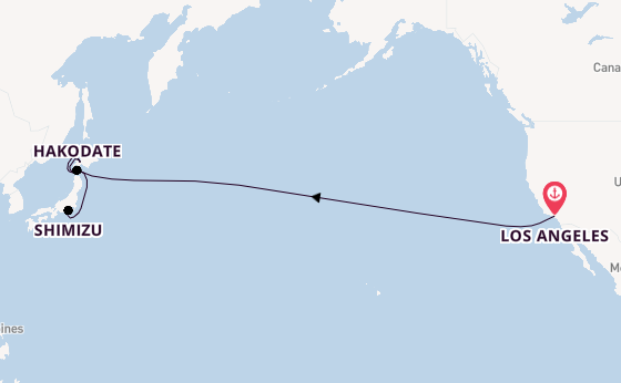 Transpacific from Los Angeles, California, USA with the Navigator of the Seas 