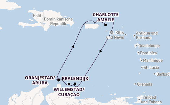 Karibik ab San Juan, Puerto Rico auf der Vision of the Seas