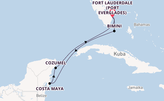 Karibik ab Fort Lauderdale (Port Everglades), USA auf der Celebrity Xcel