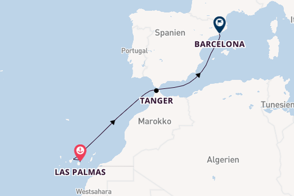 Kanarische Inseln ab Las Palmas, Gran Canaria auf der Costa Smeralda