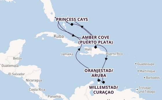 Karibik ab Fort Lauderdale (Port Everglades), USA auf der Regal Princess