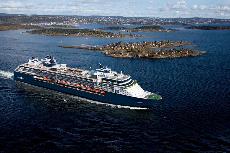 at sea