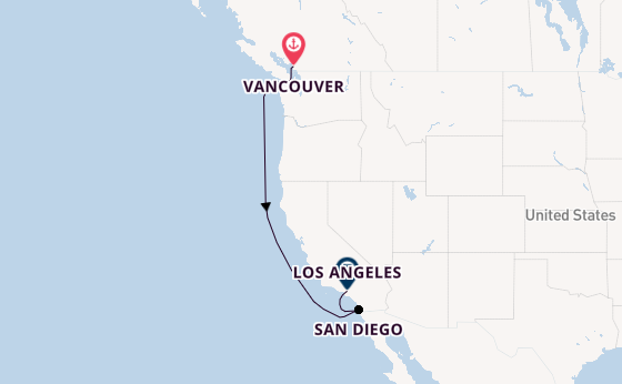 USA West Coast from Vancouver, Canada with the Coral Princess