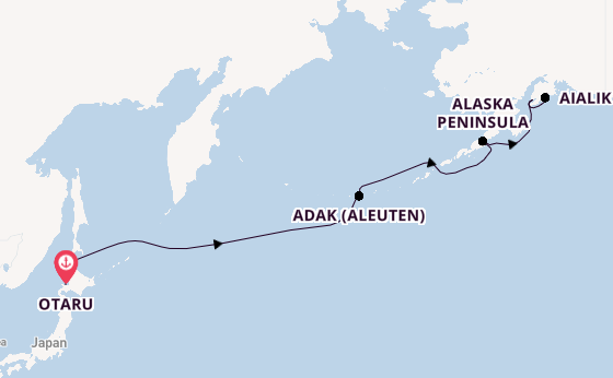 Transpacific from Otaru, Japan with the HANSEATIC inspiration