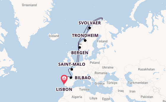 Norway from Lisbon, Portugal with the Seabourn Quest