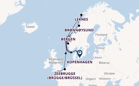 Norwegen ab Southampton, Großbritannien auf der EXPLORA IV