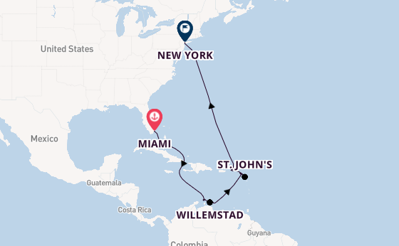 Caribbean vanaf Miami, Verenigde Staten met de Seven Seas Mariner