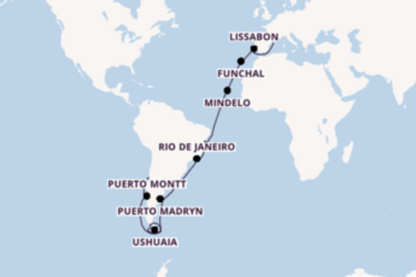 Kreuzfahrt mit MSC Magnifica von Barcelona nach Valparaíso