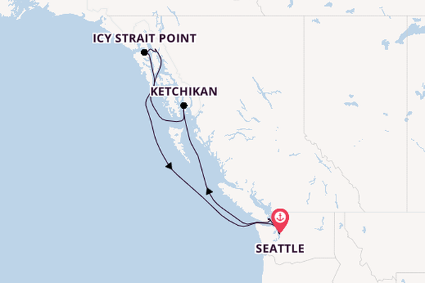 Alaska vanaf Seattle, Verenigde Staten met de Quantum of the Seas