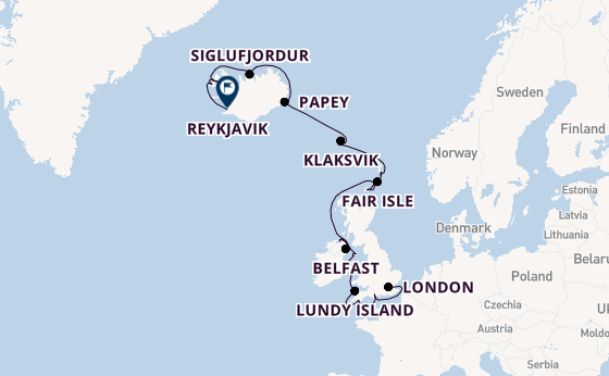 British Isles from Greenwich (London), England with the Seabourn Venture