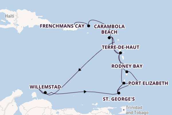 Zuidelijke Caraïben vanaf San Juan, Puerto Rico met de Seabourn Ovation