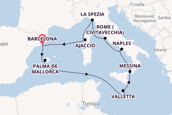 Western Mediterranean from Barcelona, Spain with the Celebrity Equinox