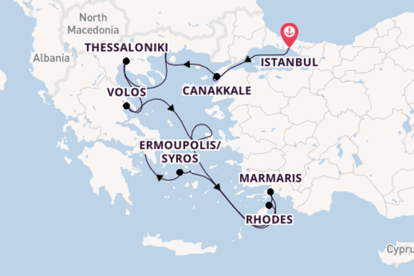 Azamara Onward 11  Istanbul-Piraeus (Athens)