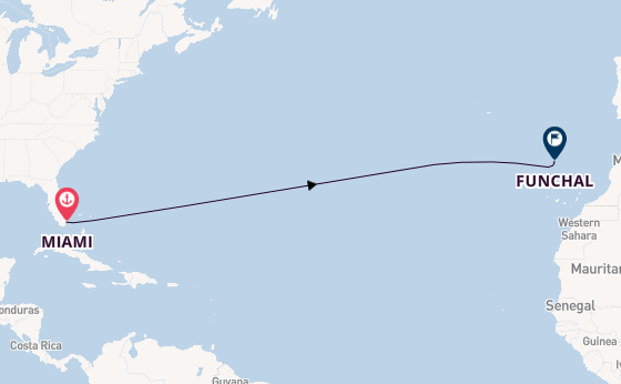 Portugal from Miami, Florida with the EUROPA