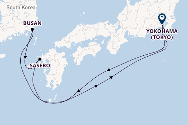 Japan from Tokyo, Japan with the MSC Bellissima