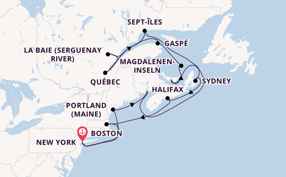 USA Ostküste ab New York auf der EXPLORA V
