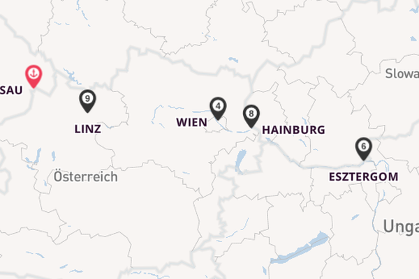 Donau ab Passau auf der Amadeus Aurea