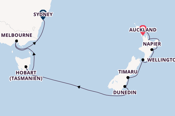 Australien und Neuseeland ab Auckland, Neuseeland auf der Riviera
