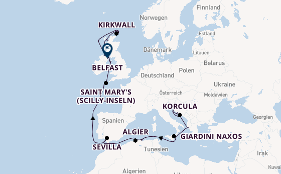 Vereinigtes Königreich ab Split, Kroatien auf der Silver Wind