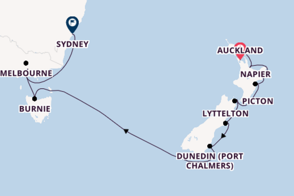 Australia and New Zealand from Auckland, New Zealand with the Regatta