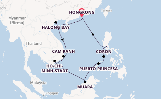 Südostasien ab Hongkong, China auf der Seven Seas Explorer