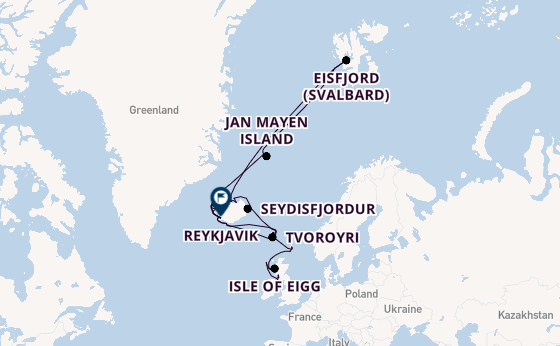 Arctic from Belfast, Northern Ireland, United Kingdom with the Seabourn Pursuit