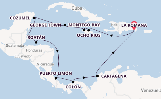 Caribbean vanaf La Romana met de Mein Schiff 1