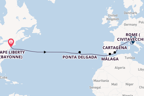 Transatlantic & Repositioning from Cape Liberty (Bayonne), New Jersey with the Odyssey of the Seas