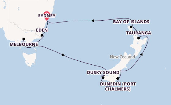 New Zealand from Sydney, Australia with the Norwegian Spirit 