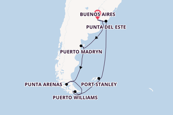 Südamerika ab Buenos Aires, Argentinien auf der Costa Favolosa