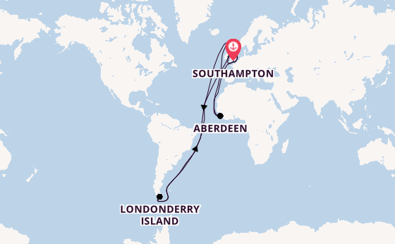 Transatlantic from Southampton, England with the Seven Seas Voyager