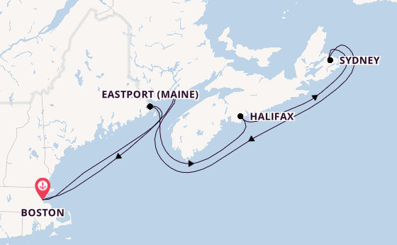 Nieuw-Engeland vanaf Boston, Verenigde Staten met de Norwegian Breakaway