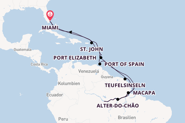 Südamerika ab Miami auf der Seabourn Quest