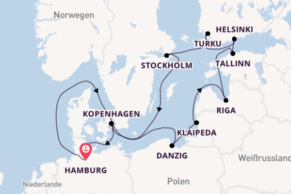 Europa ab Hamburg, Deutschland auf der EUROPA