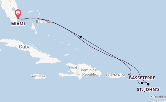 Caribbean from Miami, Florida, USA with the Seven Seas Prestige