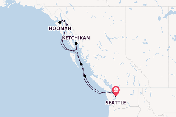 Alaska vanaf Seattle, Verenigde Staten met de MSC Poesia