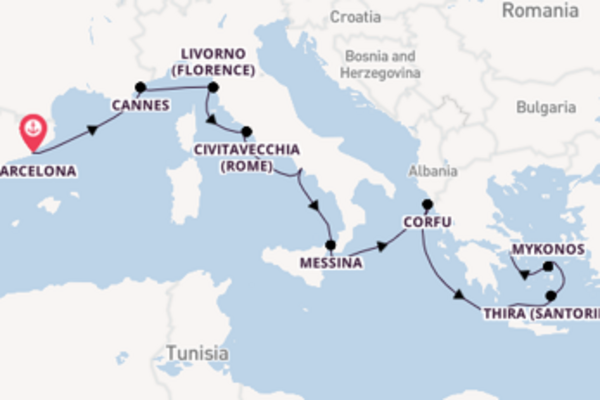 10daagse cruise naar Corfu