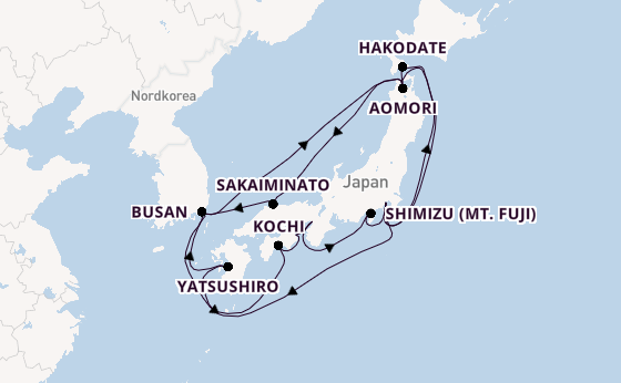 Japan ab Tokio, Japan auf der Diamond Princess