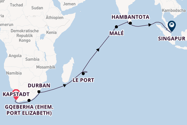 Südafrika ab Kapstadt, Südafrika auf der Mein Schiff 6