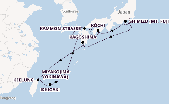 Japan ab Tokio, Japan auf der Diamond Princess