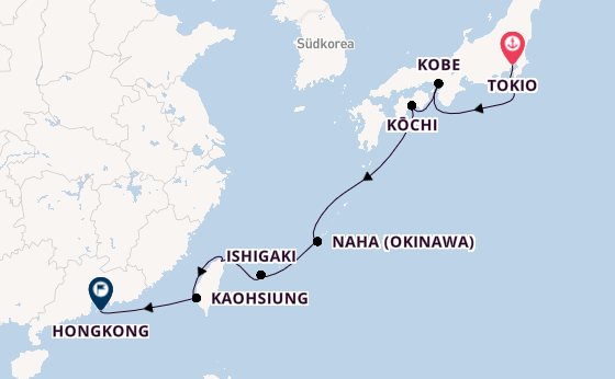 Ostasien ab Tokio, Japan auf der Explora III