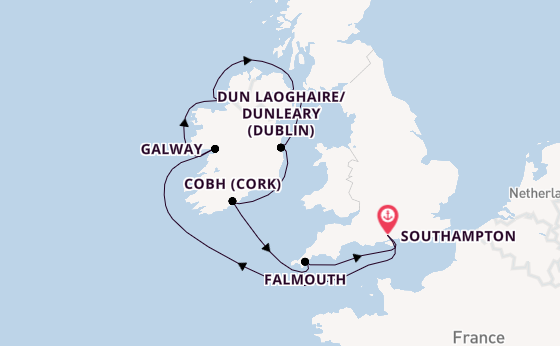 British Isles from Southampton, England with the Caribbean Princess